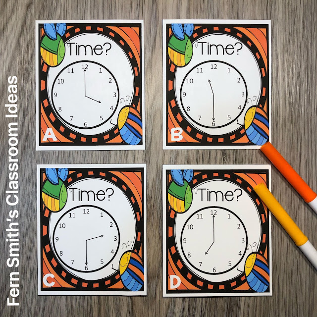 Click Here to Grab These Spring Cute Bugs Telling Time Task Cards Bundle For Your Classroom Today!