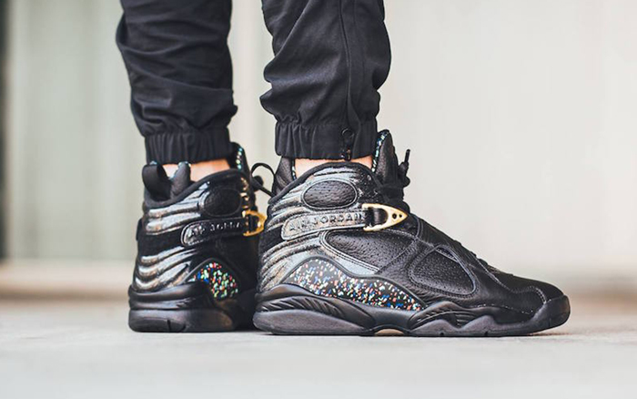 On Feet Air Jordan 8 Confetti 832821-004