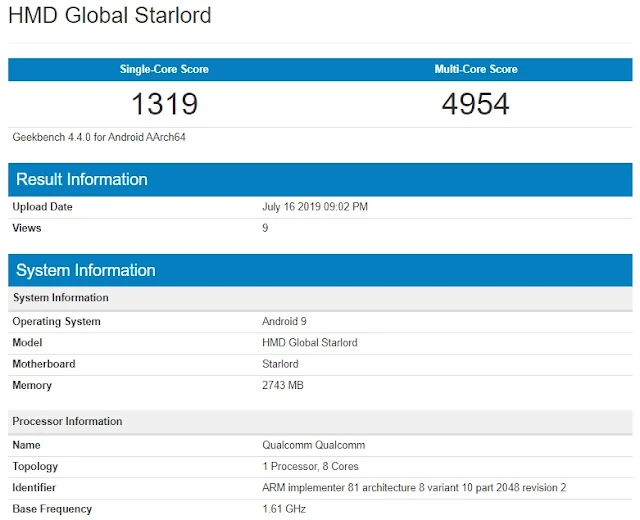 Nokia Starlord geekbench