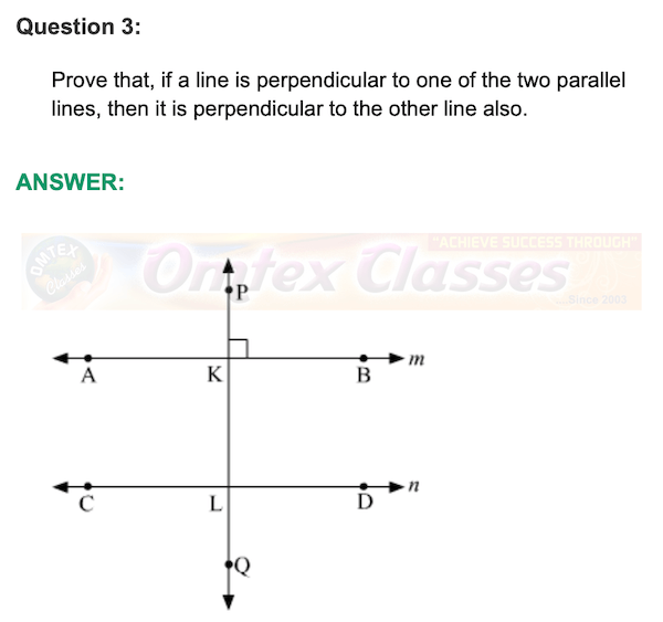 Problem Set 2,  Chapter 2 - Parallel Lines Mathematics Part II Solutions for Class 9 Math