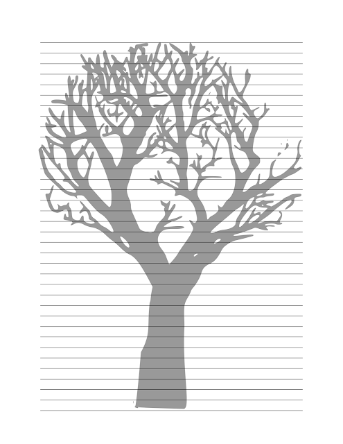 Tree Stationary Journal Page Free Printable Download