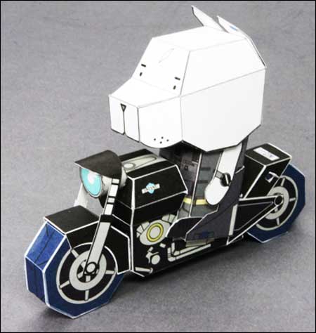 Bulldog FXD2 Motorcycle Papercraft