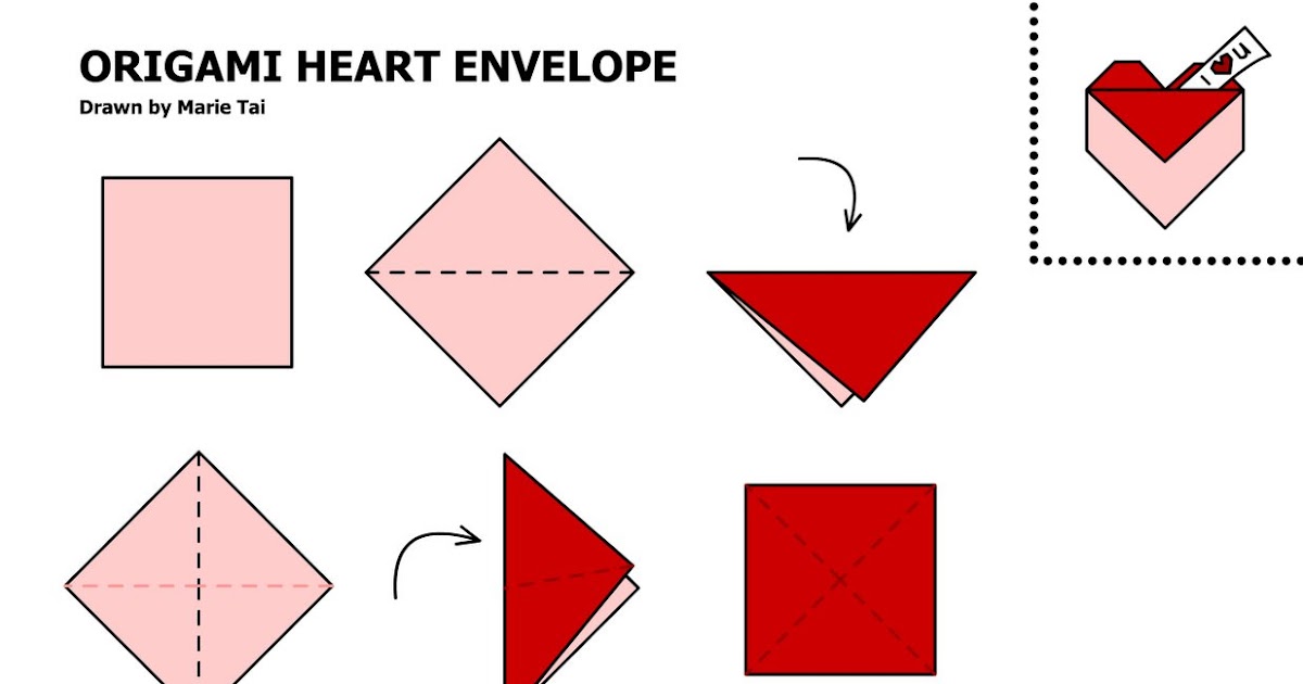 Origami Heart Envelope 1