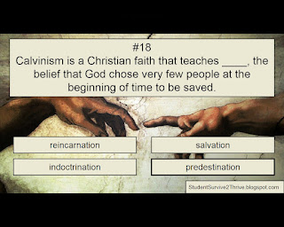 The correct answer is predestination.