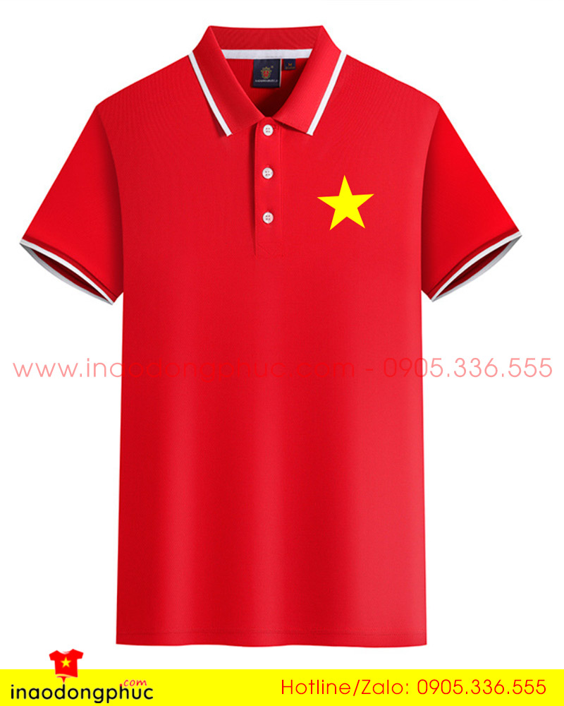 In áo phông màu đỏ Học viện múa Việt Nam