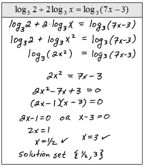 Openalgebra Com Solving Logarithmic Equations