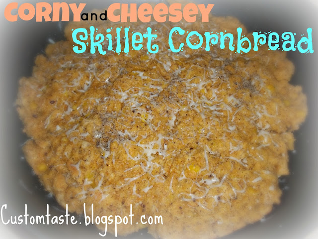 Corny and Cheesey Skillet Cornbread by Custom Taste