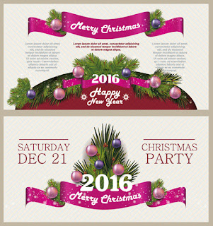 Christmas as New year background vector 821