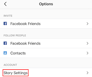 Instagram Story Settings