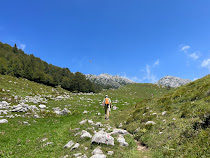 Hiking up to Rifugio Monte Alben on Trail 503