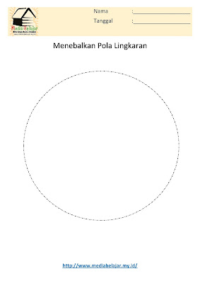 Lembar Kerja Paud Menebalkan Pola Bangun Lingkaran