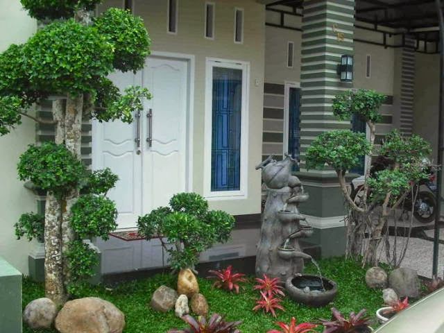 model taman depan rumah minimalis terbaru