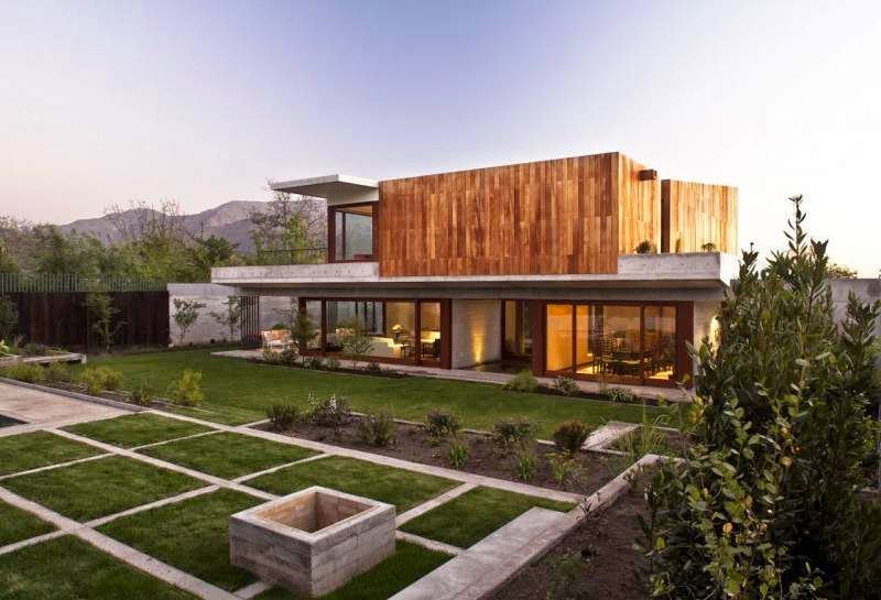 contemporary wooden house