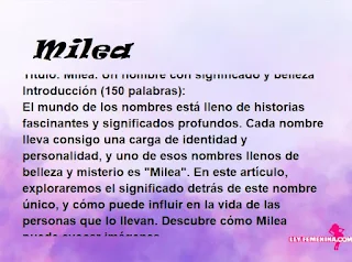 significado del nombre Milea