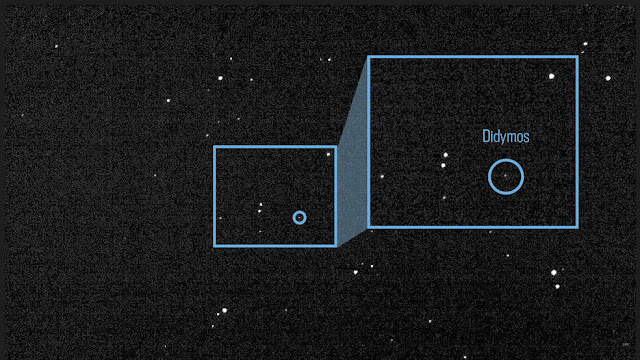 Primeira imagem do asteroide Didymos feiat em 27 de julho de 2022 pela sonda DART