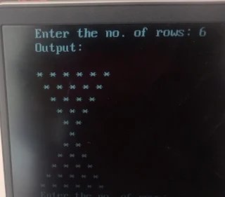 C Program to print Hollow Hourglass pattern