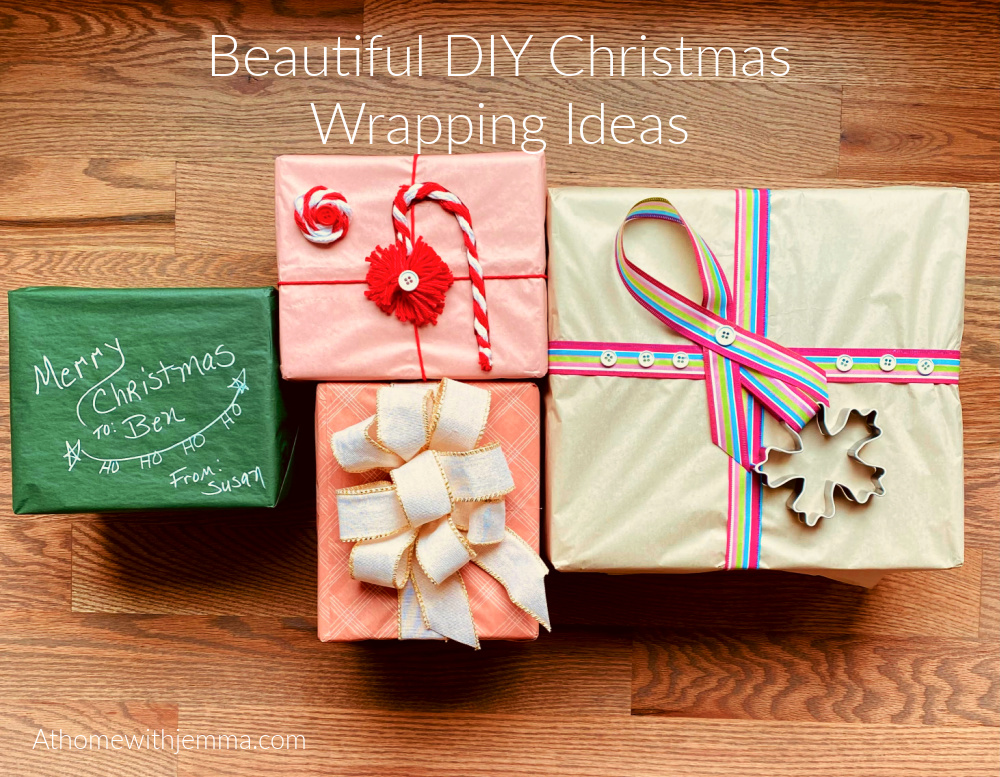 Five Beautiful DIY Christmas Gift Wrapping Ideas - At Home with Jemma