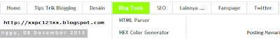 Cara Membuat Menu Bar di Blog (V2) - Contoh penambahan sub menu lainnya. (Gambar tidak terlihat? Klik kanan tulisan ini, dan pilih 'Reload Image!')