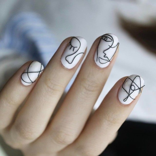 DIY Abstract Lady Face Nail Decals Water Black Leaf Sliders Paper Nail Art  Decor Gel Polish Sticker Manicure Foils From Fzyiyi10, $16.21 | DHgate.Com