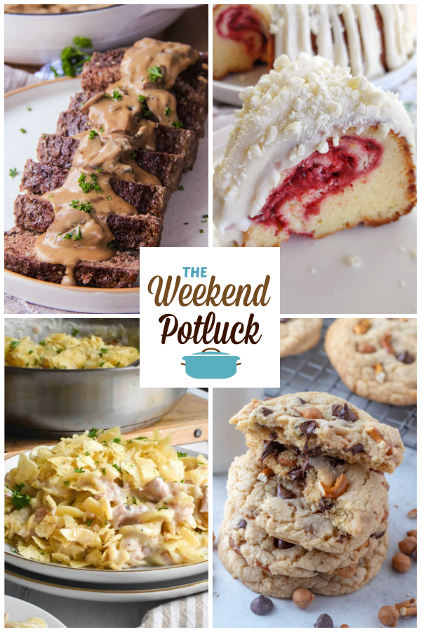 A virtual recipe swap with Beef Stroganoff Meatloaf, White Chocolate Berry Bundt Cake, Stove-Top Tuna Noodle Casserole, Kitchen Sink Cookies and dozens more!