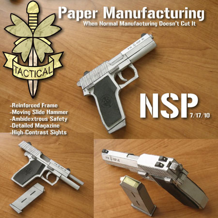 Non Specific Pistol Papercraft