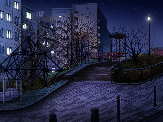 Park Playground (Anime Background) (night)