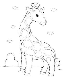 Baby Geraffe Printable Coloring Pages