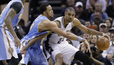 San Antonio Spurs victoria contra Denver Nuggets.