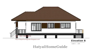 บ้านชั้นเดียวทรอปิคอลสไตล์ 2ห้องนอน 1ห้องน้ำ