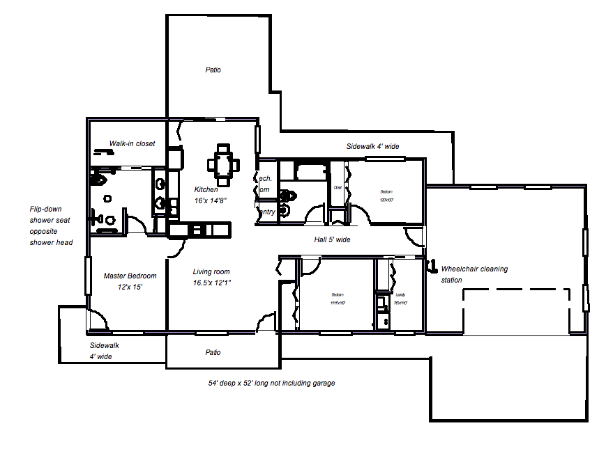 3 Bedroom Wheelchair  Accessible House  Plans  Universal 