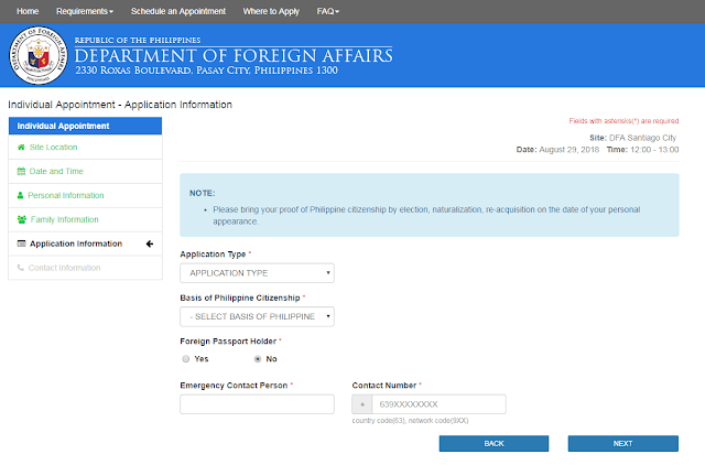 New or Renewal of passport Appointment