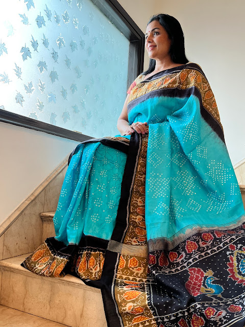 Rajkot patola with Kutch bandhini saree