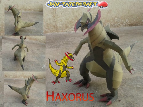 Pokemon Haxorus Papercraft