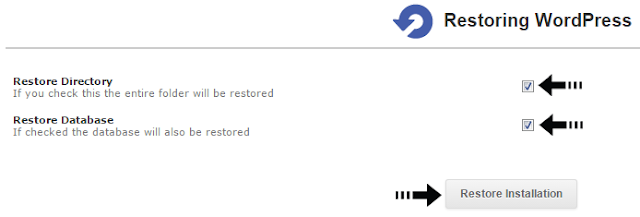 restore installation