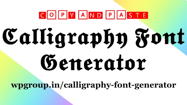 calligraphy font generator