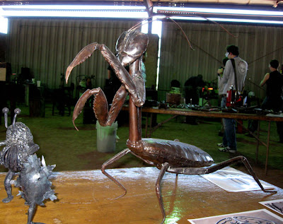 Maker Faire Austin Praying mantis art