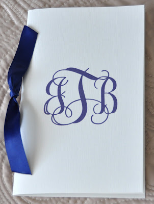 Layout Anna Wedding Program Ink Color Navy Paper Natural Linen