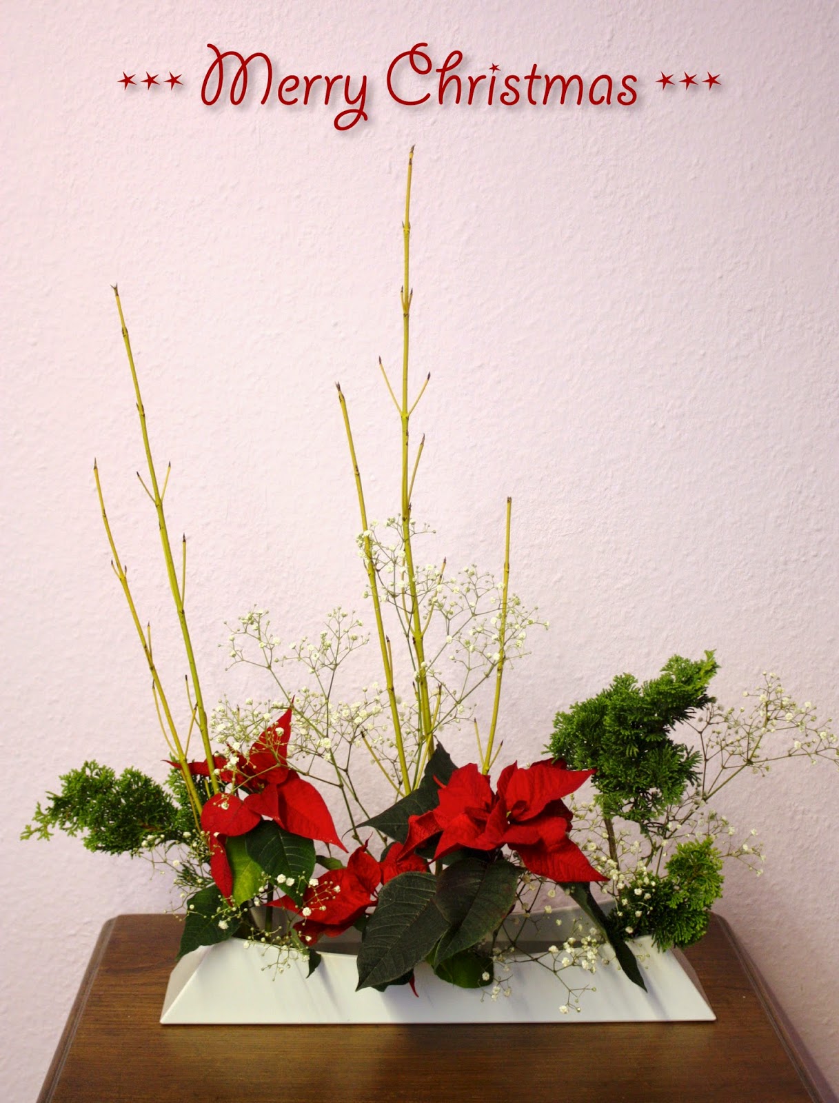 Ikebana Notiz Frohe Weihnachten メリークリスマス