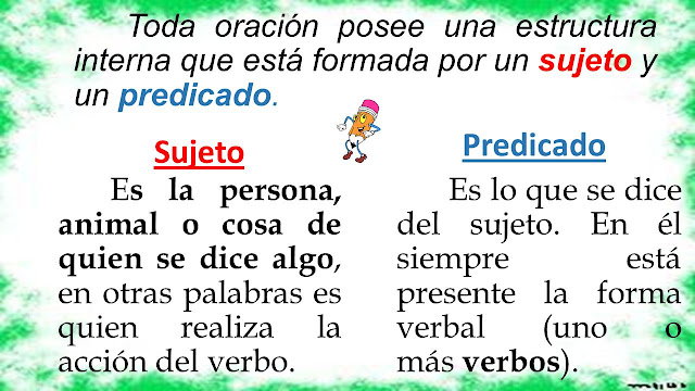 Blog de aula de 6º de Primaria- El Recuerdo: Sujeto y predicado