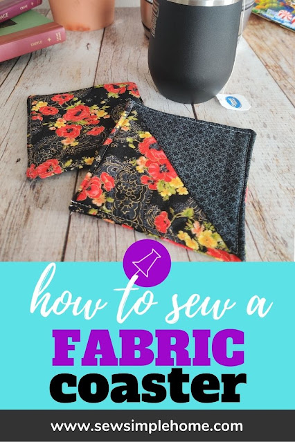 Learn how to make easy fabric coasters with this step by step tutorial.