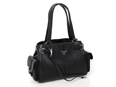 Prada Bolsa de hombro Lienzo Negro BR2958