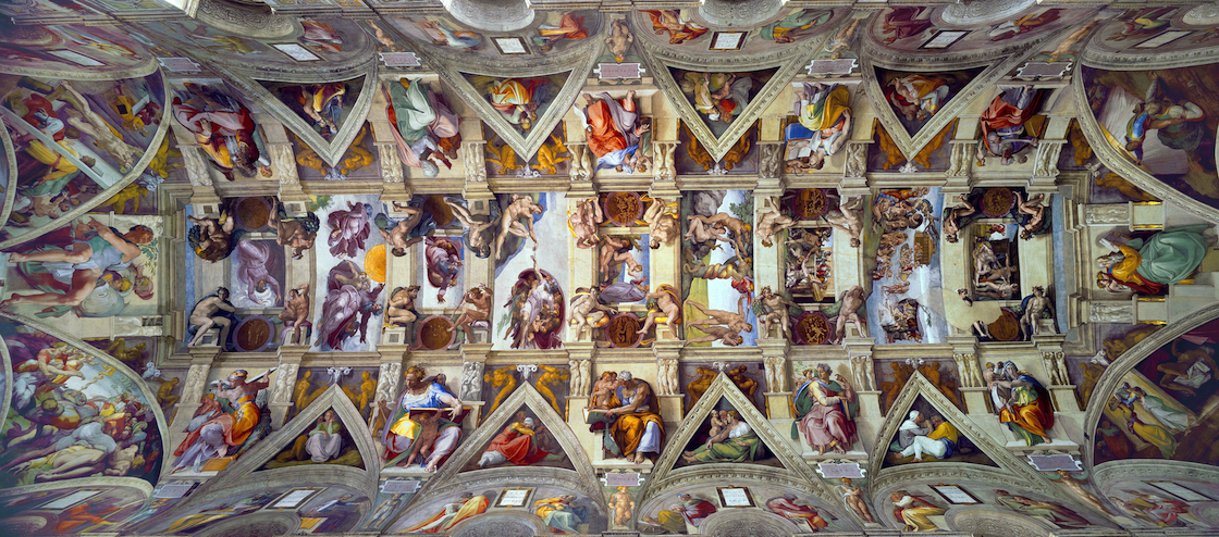 "The Sistine Chapel Ceiling" by Michelangelo: