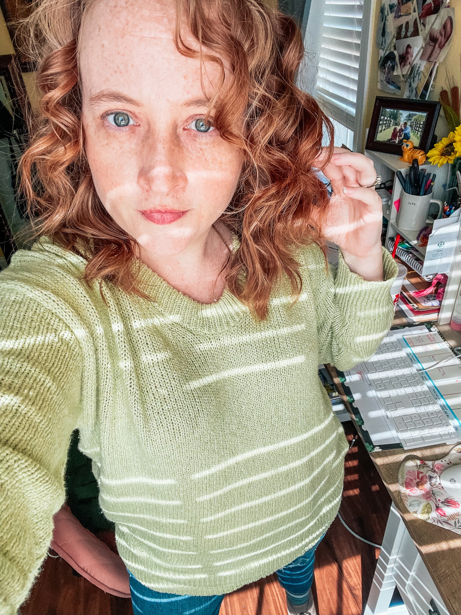 green-sweater