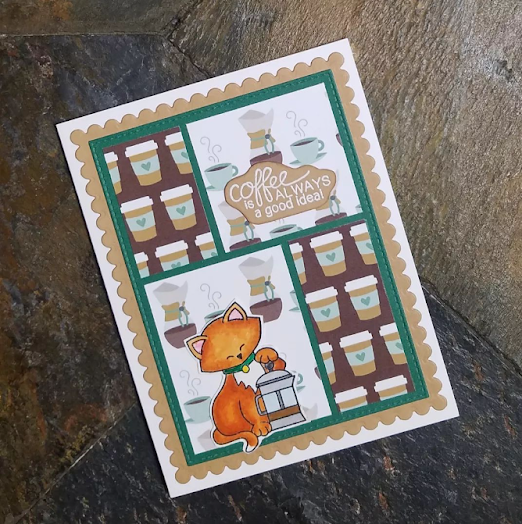 Coffee is always a good idea by Teri features Newton Loves Coffee and Coffee House Stories by Newton's Nook Designs; #inkypaws, #newtonsnook, #coffeelovers, #coffeecards, #catcards