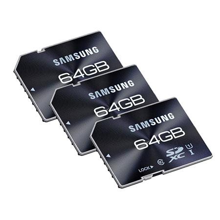 Samsung " 3 PACK " 64GB SDXC Pro