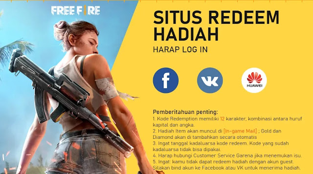 Kode Redeem Games Free Fire (FF) Pada Desember 2019 Terbaru