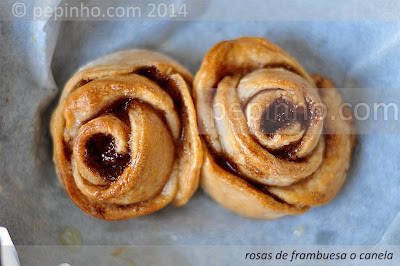 Rosas de ricotta con canela