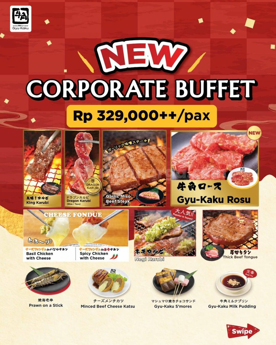 Promo GYUKAKU CORPORATE BUFFET New only Rp 329.000++/pax
