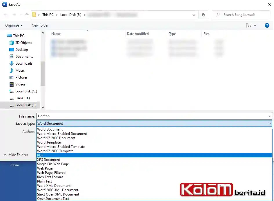 Cara Mudah Mengubah File Ms Word Menjadi File PDF Di PC Atau Laptop