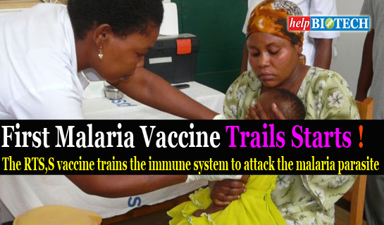 RTS,S -  First Malaria Vaccine, Trail Starts ! 